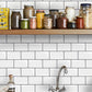 Frendorf | Mosaikfliesen zum Abziehen und Aufkleben Moderne Stil Tapete mit quadratischer Form