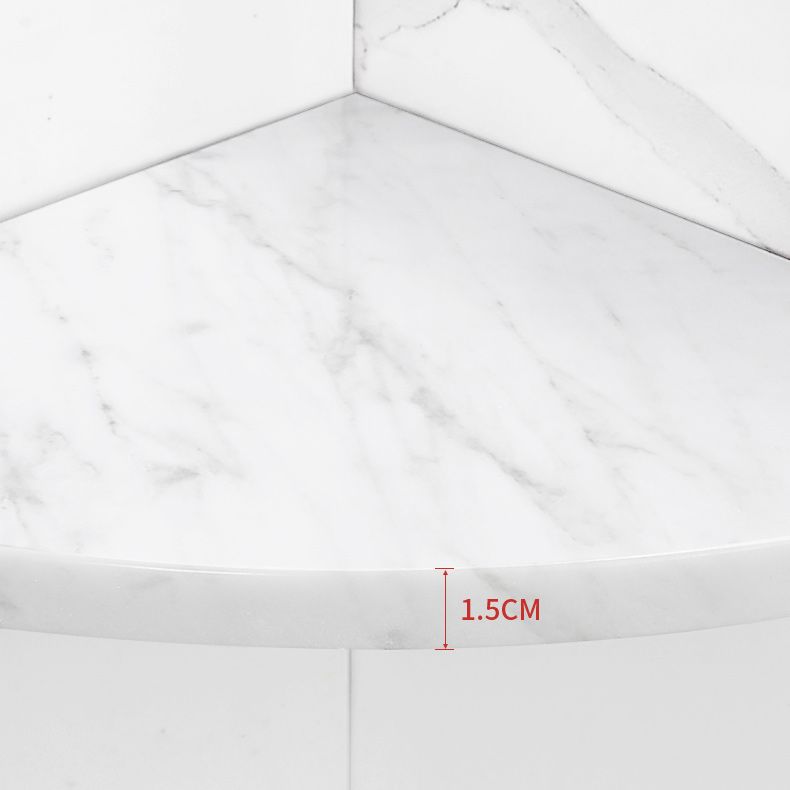 Frendorf | 2-teilige Badezimmerbeschlagset Metall und Marmor Badregalset