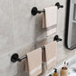 Frendorf | Aluminium Badezimmer Hardware Set Schwarzes Badezimmerzubehör Kit Handtuchhalter