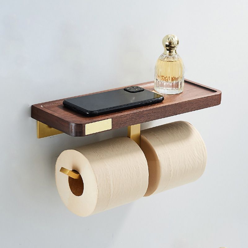 Frendorf | Holz- und Aluminium-Badehardware-Set Goldenes Badezimmerzubehör-Set