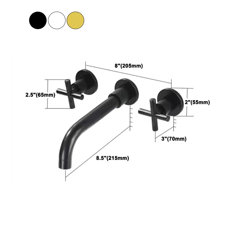 Frendorf | Moderner 1- oder 2-Hand Badezimmer Waschbecken Wasserhahn Rund Wandmontierter Badezimmer Wasserhahn.