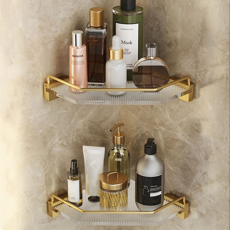Frendorf | Modernes Badezimmerzubehörset aus Goldmetall und Acryl Badezubehörset
