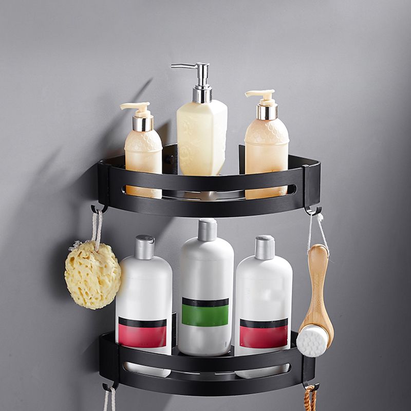 Frendorf | Matt Schwarz Modernes Badzubehör Set, Set von 3, Badregal