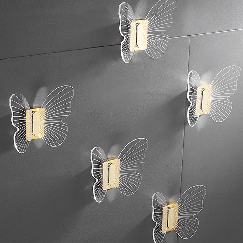 Frendorf | Modernes Messing-Badezimmer-Accessoire-Set Acryl Schmetterlings-Themen Bademantel-Haken