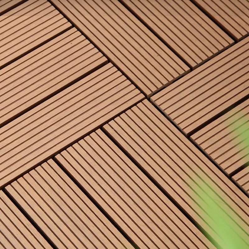Frendorf | 12" X 12" PVC 6-Slat Quadrat Patio Fliesen Schnappfit Installation Außenbodenfliesen