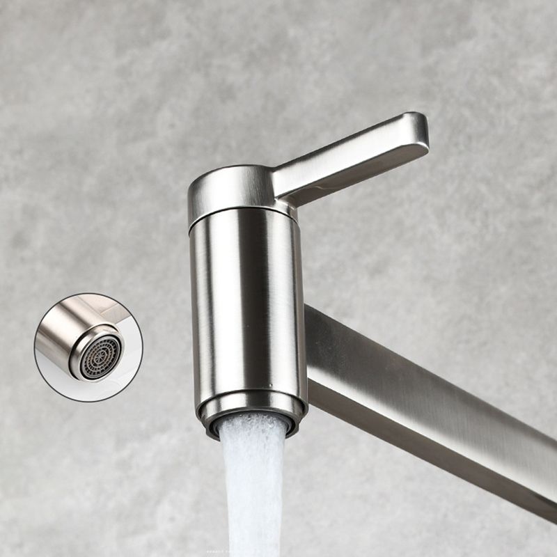 Frendorf | 1-Handgriff gebürstetes Nickel weit verbreiteter Wasserhahn 1 Loch wandmontierter Badezimmer Wasserhahn mit Messing