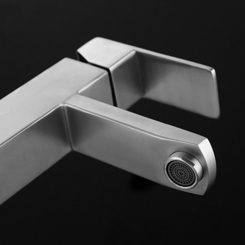 Frendorf | Basis Spültischarmatur schlicht niedriger Bogen Metall Centerset Spültischarmatur für Badezimmer