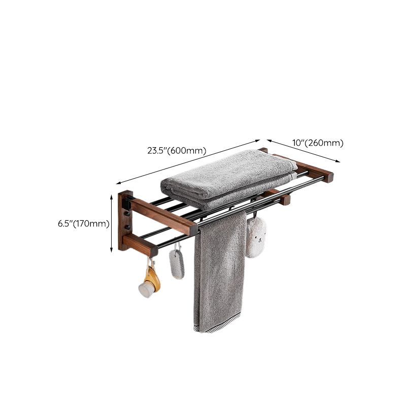 Frendorf | Holz- & Aluminium Badezimmerset Braun Badezimmerzubehörset