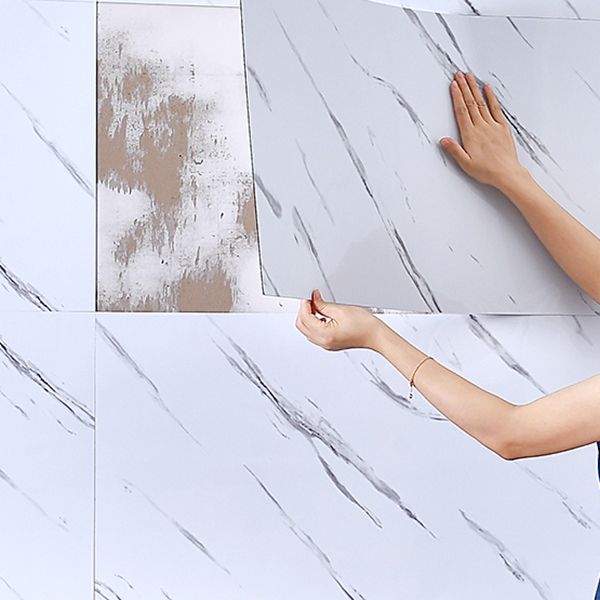 Frendorf | Modern Pearl Wandschalen PVC Wandzugangspanel zum Abziehen und Aufkleben für Badezimmer und Küche