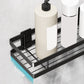 Frendorf | 2-teiliges Badregal aus mattschwarzem Metall Badezimmer-Hardware-Set
