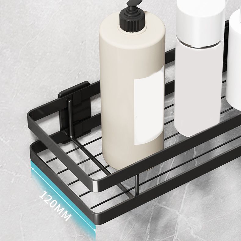 Frendorf | 2-teiliges Badregal aus mattschwarzem Metall Badezimmer-Hardware-Set