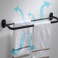 Frendorf | Modernes Badezimmer Zubehör Set Badeablage Handtuchhalter Matt Schwarz Bad Hardware Set