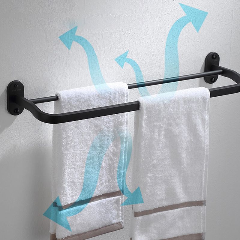 Frendorf | Modernes Badezimmer Zubehör Set Badeablage Handtuchhalter Matt Schwarz Bad Hardware Set