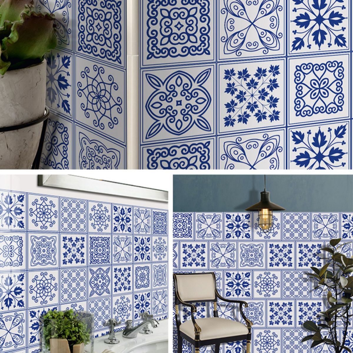 Frendorf | Quadratische Peel & Stick Mosaikfliese PVC Wasserdichte Mosaikfliesen Tapete