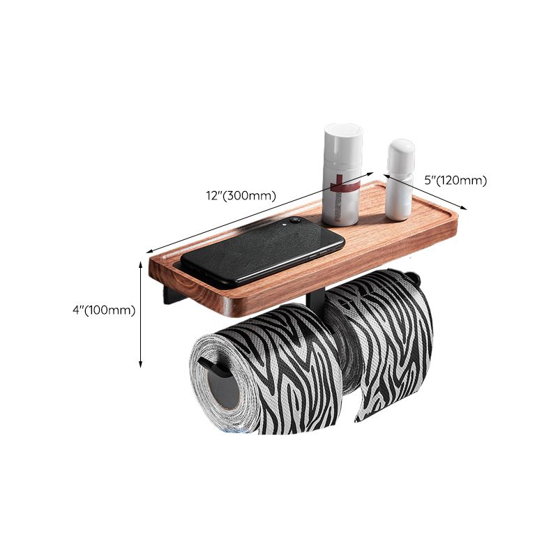 Frendorf | Holz- & Aluminium Badezimmerset Braun Badezimmerzubehörset