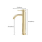 Frendorf | Deck Mounted Roman Tub Faucet Low Arc Tub Faucet Set in Gold