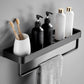 Frendorf | Matt Schwarz Badezimmer Set Modern 1/2 - Stück Rostfreies Badregal