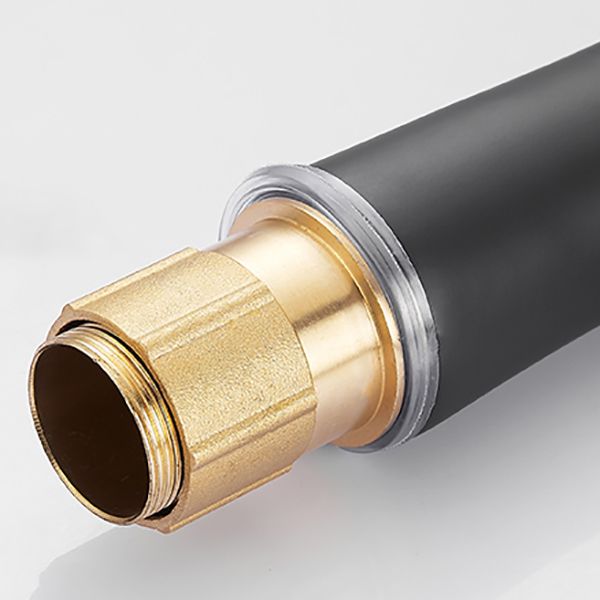 Frendorf | Schwarz-Gold Gefäß Waschbecken Wasserhahn Hebelgriff Niedriger Bogen Gefäß Wasserhahn