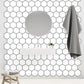 Frendorf | Peel and Stick Fliesen Hexagonale Kunststoff Wasserdichte Peel & Stick Fliese für Dusche 2-Pack