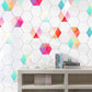 Frendorf | Plastik-Mosaikfliesen-Tapete hexagonal zum Aufkleben und Entfernen Rückwandfliese