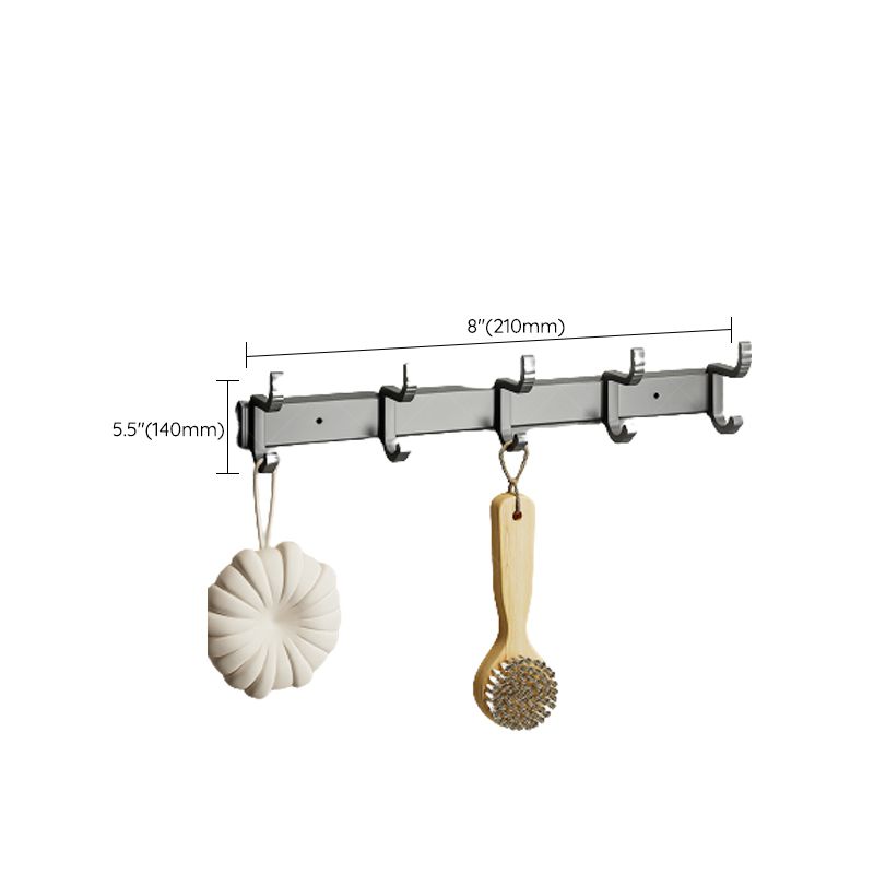 Frendorf | Moderne Badezimmer Zubehör Hardware Set Graue Handtuchstange Badregal Bad Hardware Set
