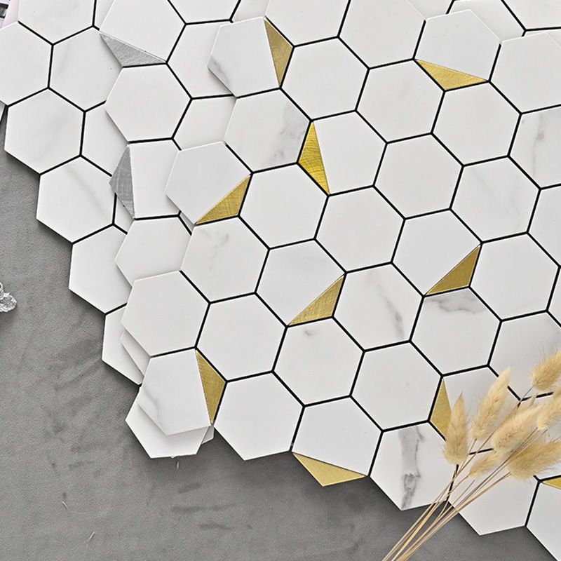 Frendorf | Hexagonale Moderne Peel and Stick Fliesen Mosaikfliesen Peel and Stick Rückwände