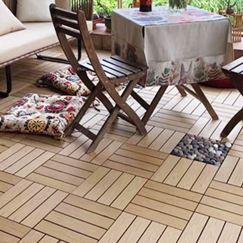 Frendorf | Verbund-Dielen Fliesen Gestreiftes Muster Quadratisch Deck Fußboden Außenpatio