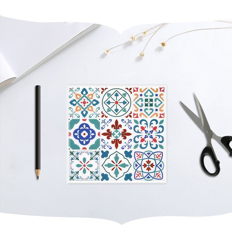 Frendorf | Quadratischer Druck Kunststoff Peel & Stick Fliese Feldfliese für Rückwandwand