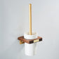 Frendorf | Holz- und Aluminium-Badehardware-Set Goldenes Badezimmerzubehör-Set