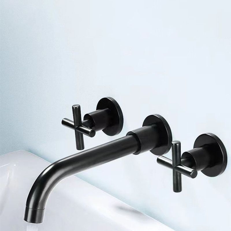 Frendorf | Moderner 1- oder 2-Hand Badezimmer Waschbecken Wasserhahn Rund Wandmontierter Badezimmer Wasserhahn.