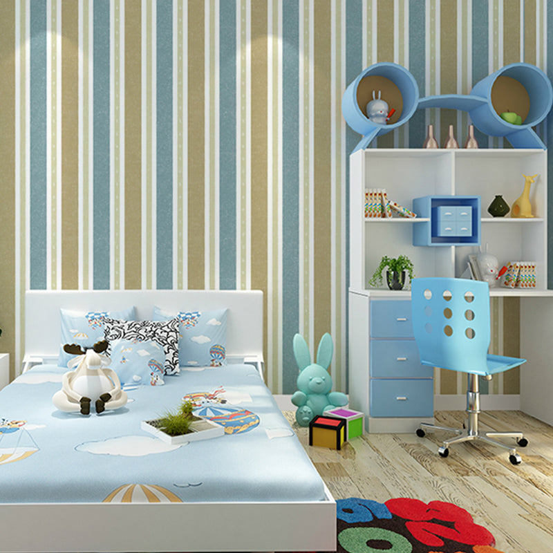 Frendorf | 2 Tone Stripe Kinderbehang für das Schlafzimmer, Vlies-Wanddekoration, 31' L x 20,5" B