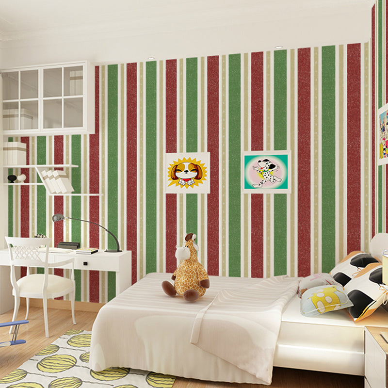 Frendorf | 2 Tone Stripe Kinderbehang für das Schlafzimmer, Vlies-Wanddekoration, 31' L x 20,5" B