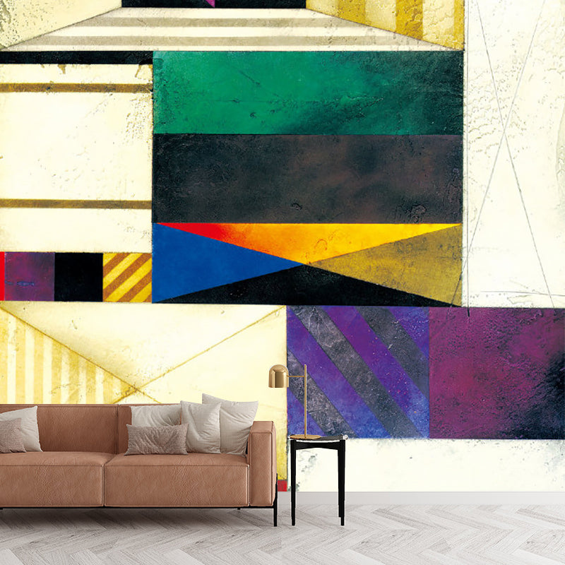 Frendorf | Gigantische Geometrische Wandtapeten Wandbilder Waterdicht Mid Century Woonkamer Wandkunst