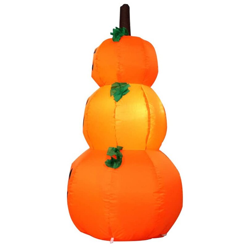 120CM Riesen-Halloween-Kürbis-Geist aufblasbare LED-beleuchtete Spielzeuge 3 Jack-O-Laternen Garten Hausdekoration Party Requisiten Airbow