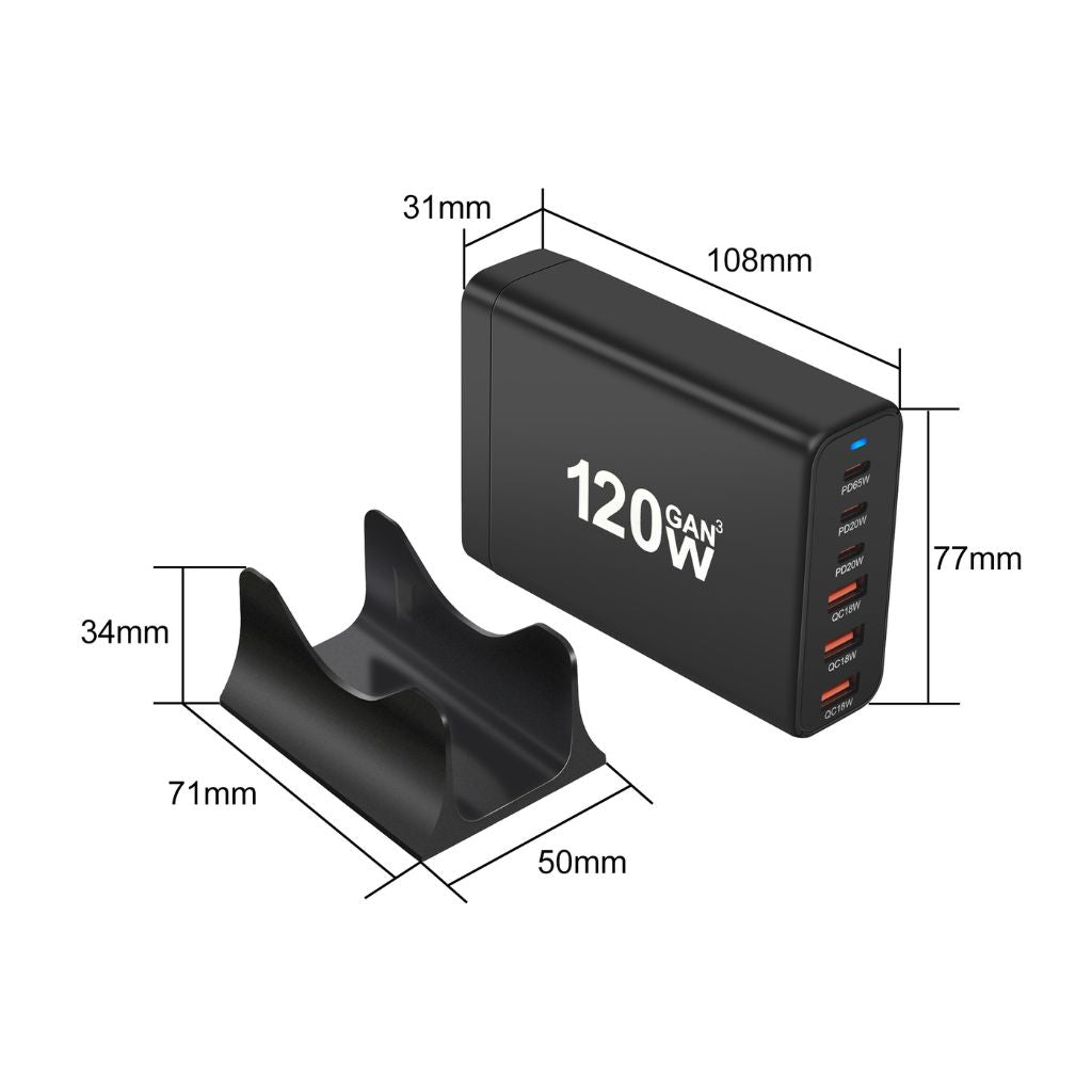 Frendorf | 120W GaN 6-Port USB-C Ladegerät