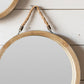 Runde Holzrahmen Spiegel, Set aus 3
