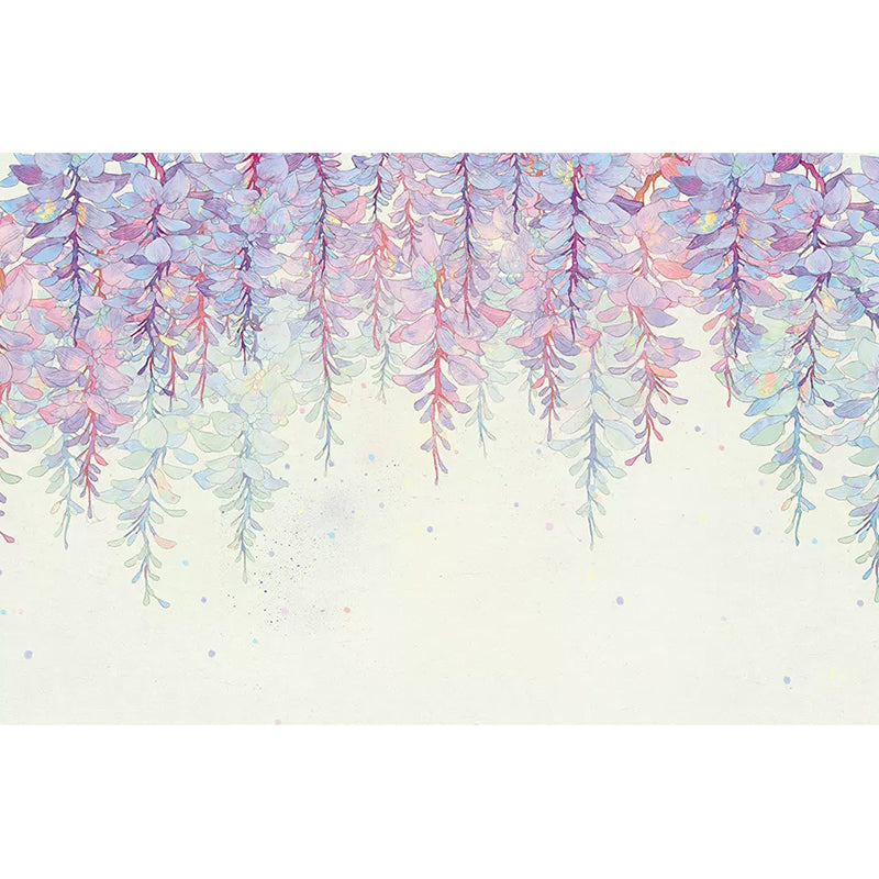 Frendorf | Paarse Wisteria Muurbehang Bloem Stijlvol Vochtbestendig Muurbedekking voor Thuis