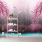 Frendorf | Beautiful Swan Lake Muren voor Slaapkamer Cherry Blossom Wanddecoratie, Maat op Maat Beschikbaar
