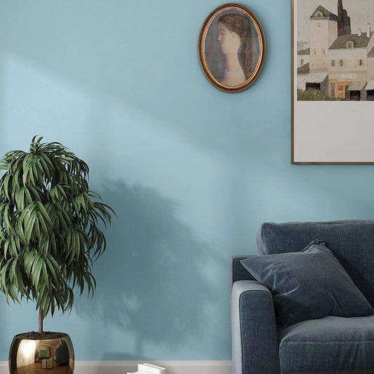 Peel and Stick Solid Wallpaper Himmelblau Nordic Abnehmbare Wandverkleidung für Schlafzimmer