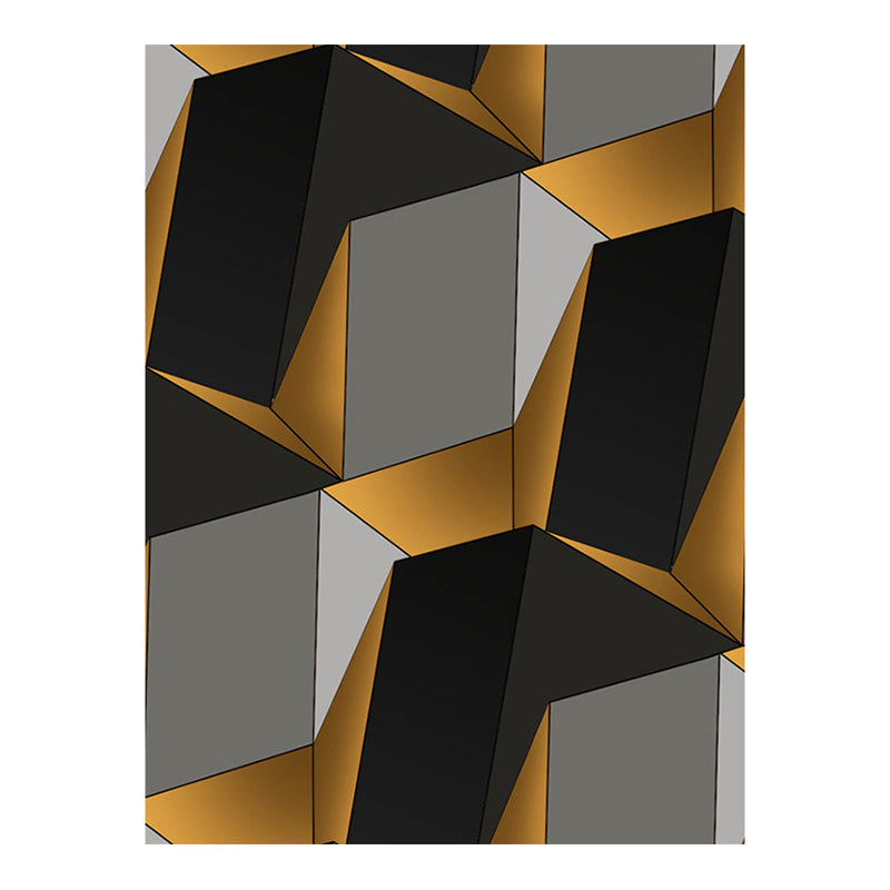 Frendorf | 3D Effect Geometric Wallpaper Roll Mid-Century Non-Pasted Wohnzimmer Wanddeko