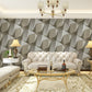 Frendorf | 3D Effect Geometric Wallpaper Roll Mid-Century Non-Pasted Wohnzimmer Wanddeko