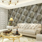 Frendorf | 3D Effect Geometric Wallpaper Roll Mid-Century Non-Pasted Wohnzimmer Wanddeko
