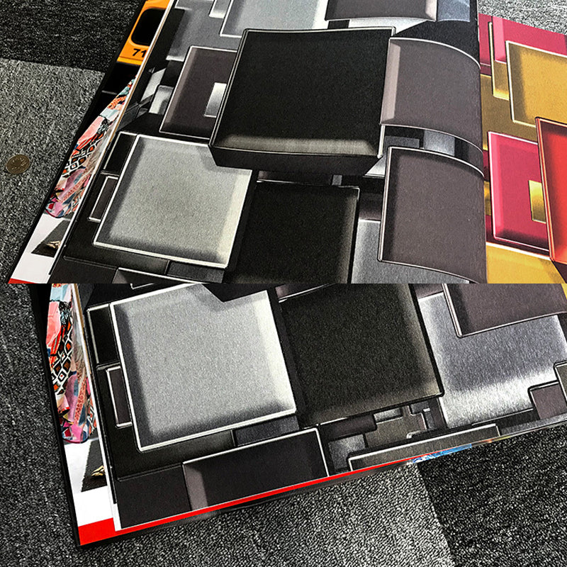 Frendorf | 3D Geschichtet Quadrat Muster Tapete Mid Century Fleckenresistent Wohnzimmer Wandkunst
