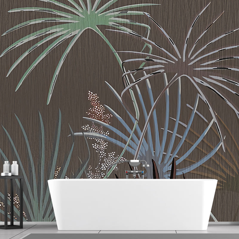 Frendorf | Illustratie Palmetto Fan Leaf Mural Decal Volledige Muurbeplating voor Woonkamer, Aangepaste Afdruk