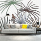 Frendorf | Illustratie Palmetto Fan Leaf Mural Decal Volledige Muurbeplating voor Woonkamer, Aangepaste Afdruk