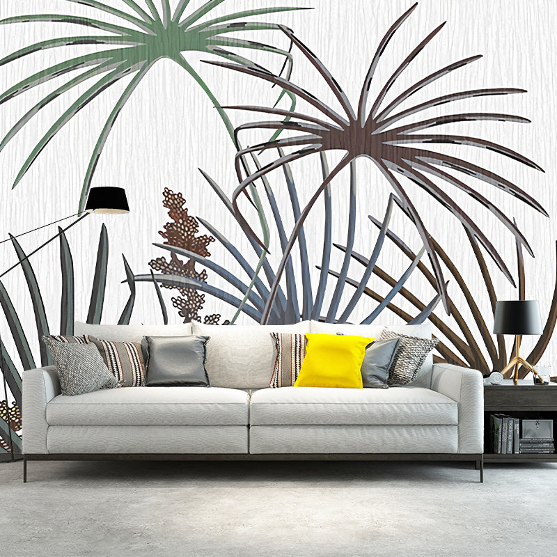 Frendorf | Illustratie Palmetto Fan Leaf Mural Decal Volledige Muurbeplating voor Woonkamer, Aangepaste Afdruk