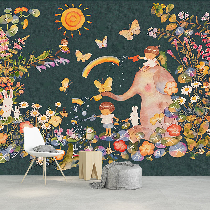 Frendorf | Wonderland Mural Wallpaper Pastel Farbe Kinderkunst Wandverkleidung für Kindergarten
