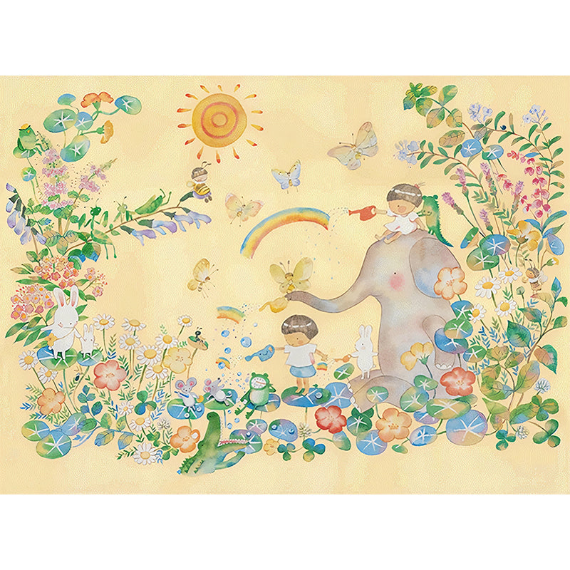 Frendorf | Wonderland Mural Wallpaper Pastel Farbe Kinderkunst Wandverkleidung für Kindergarten
