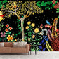 Frendorf | Moon Night Flower Bushes Muur Kinder Kunst Waterdicht Kinderen Kamer Wandbekleding, Op Maat Geprint