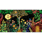 Frendorf | Moon Night Flower Bushes Muur Kinder Kunst Waterdicht Kinderen Kamer Wandbekleding, Op Maat Geprint